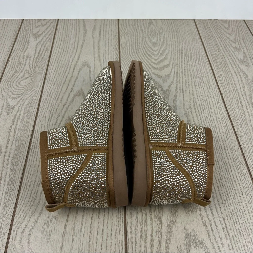 I.N.C. International Concepts Ariee Mini Cold Weather Booties 9M Tan Bling $60